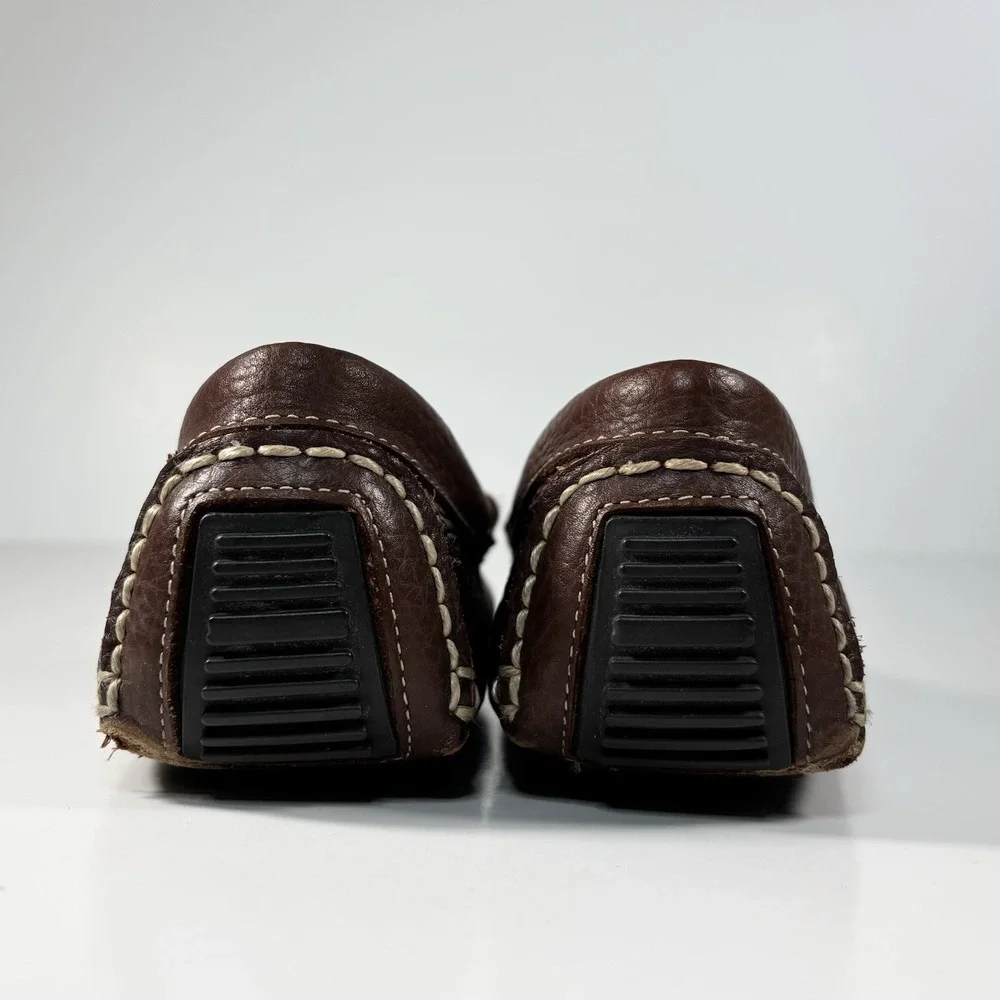 Brooks Brothers Men's‎ Brown Pebble Grain Penny Loafer Moccasin Drivers 8.5 M